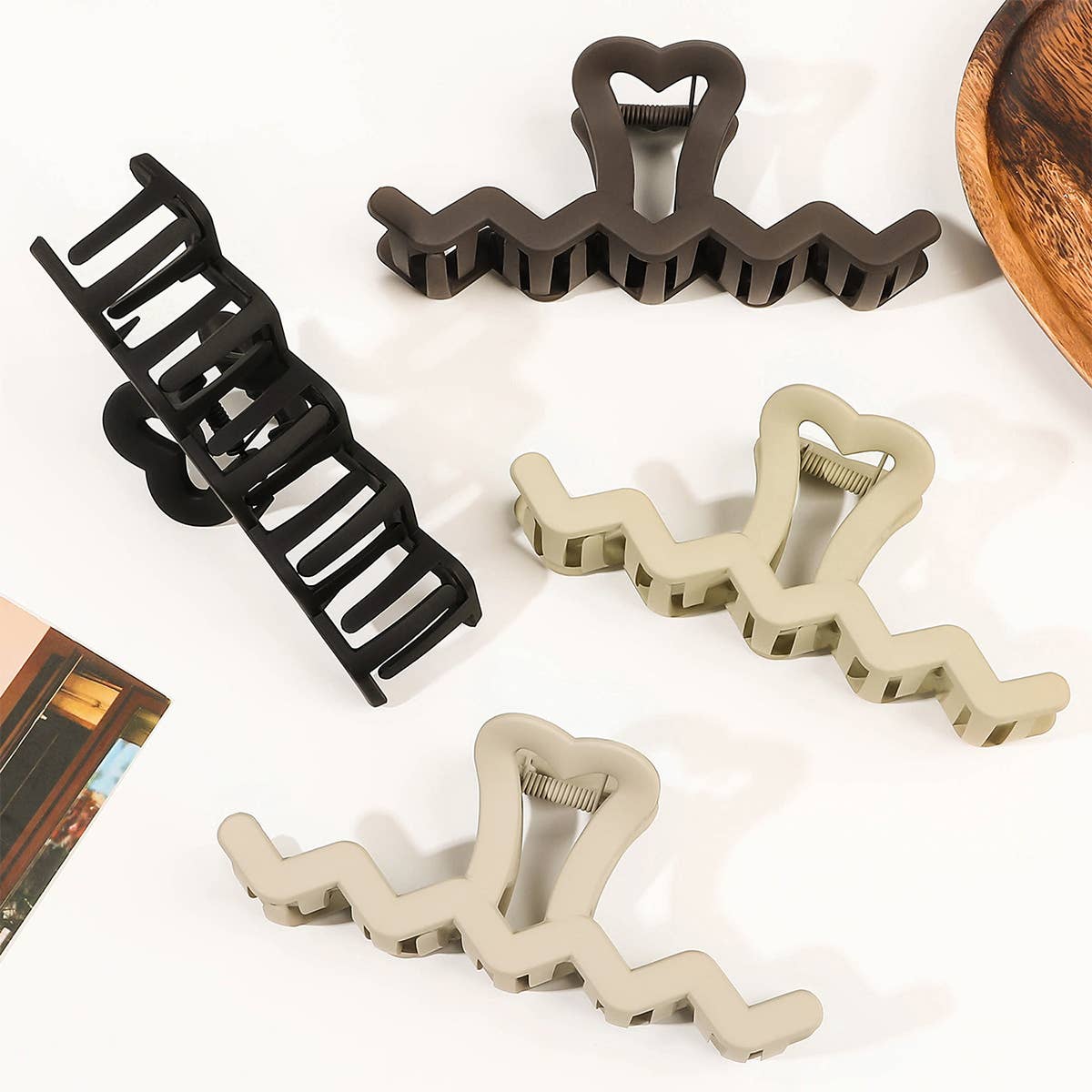 Frosted Wavy Large Hair Clip_Cwaha0930