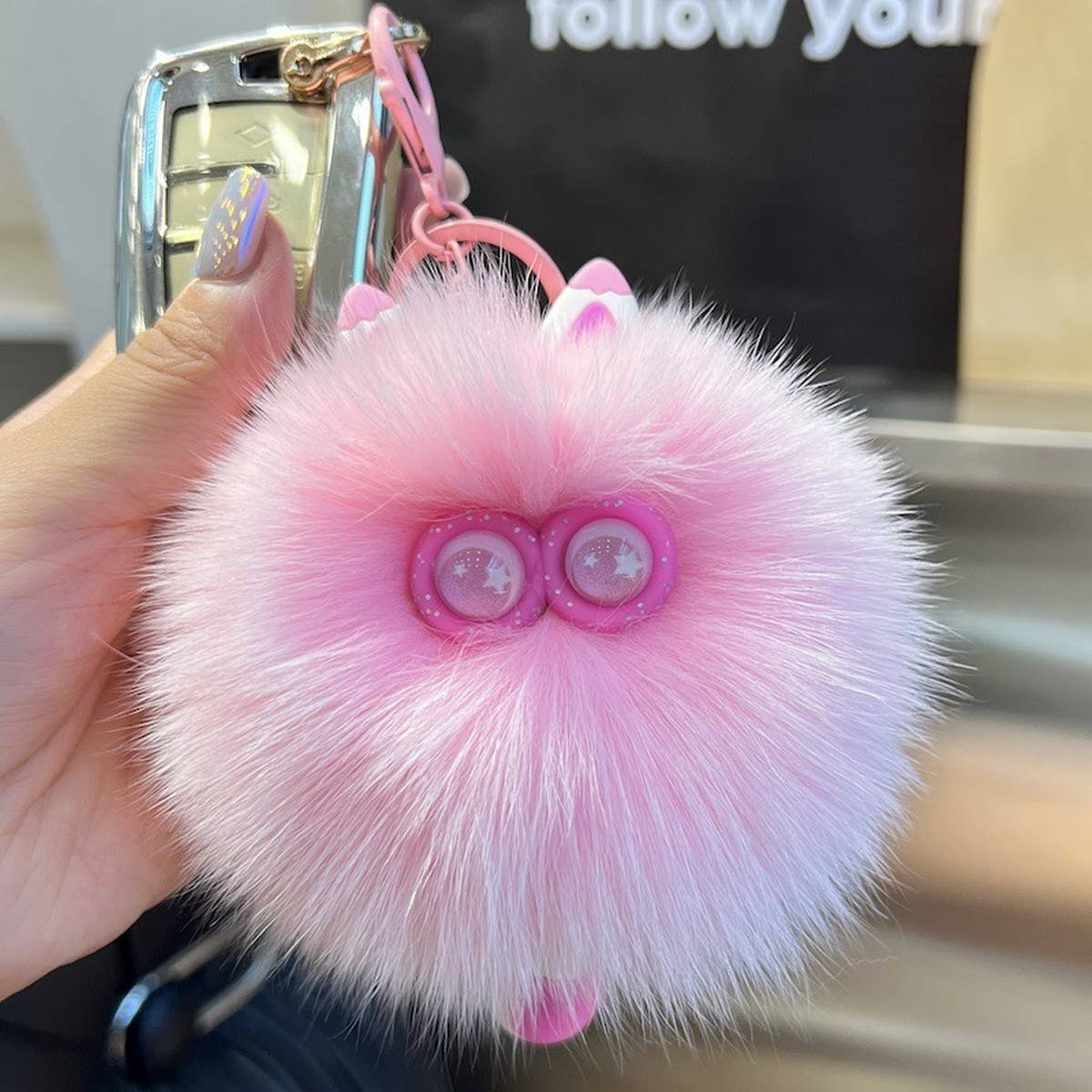 Cwmm10411_Cute Cat Keychain  Bag Charm Gift