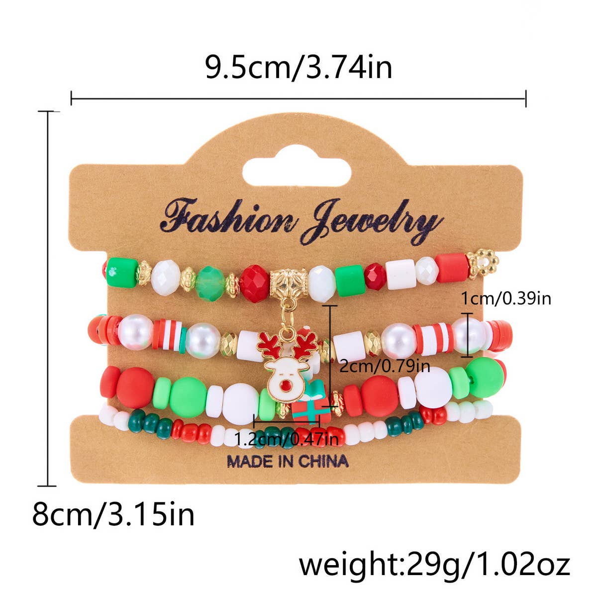 CHRISTMAS COMBINATION COLORFUL ELASTIC BRACELET_CWAJE2381