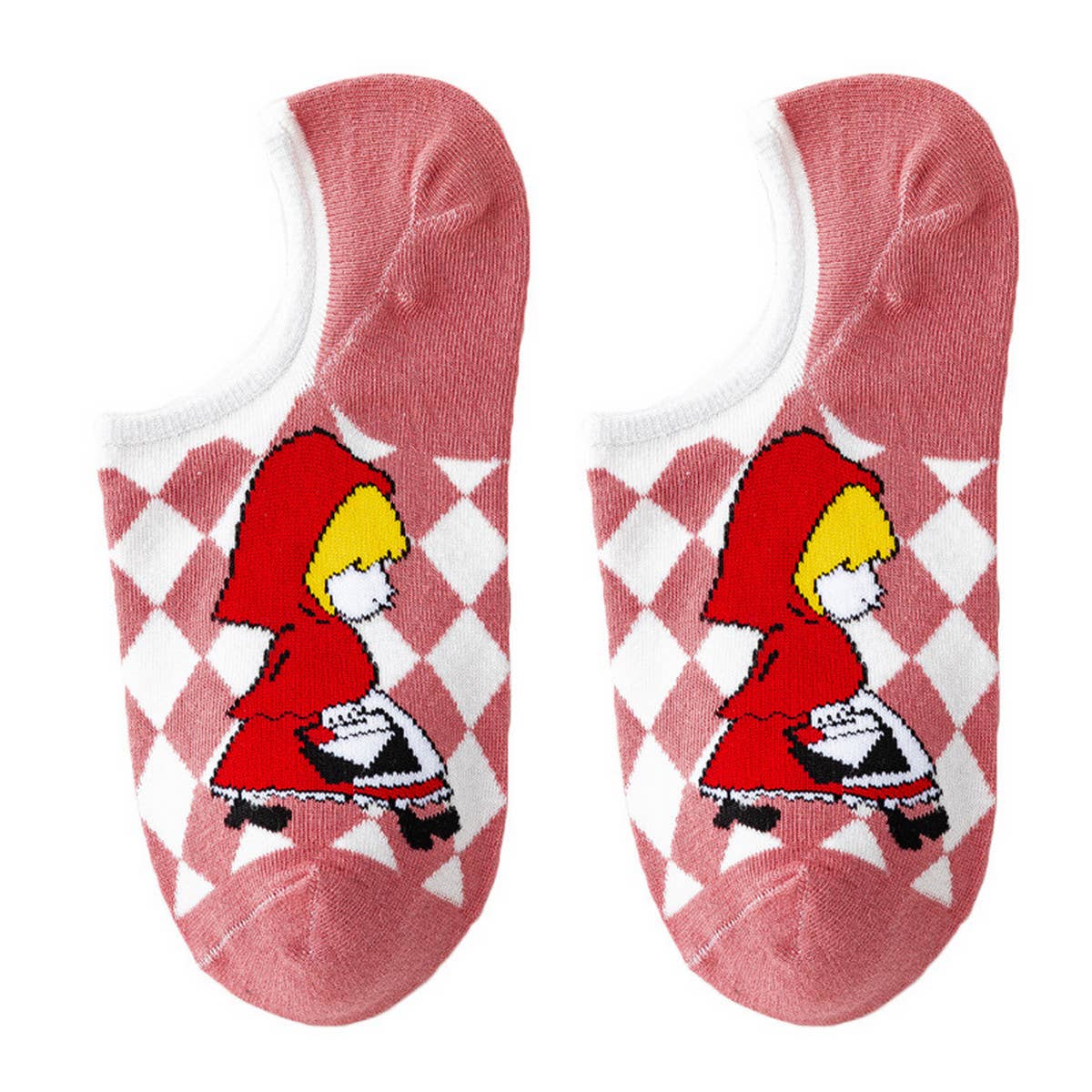 Women Printed Cute Invisible Shallow Boat Socks_Cwms0668