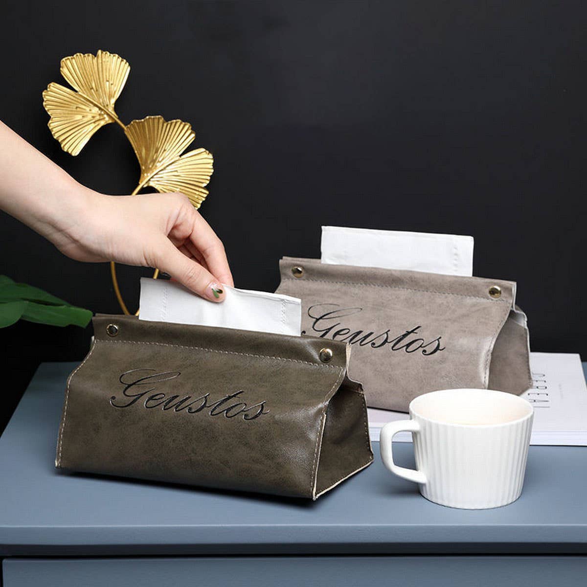 LIGHT LUXURY CAR HOUSEHOLD LEATHER TISSUE BOX_CWMM2259