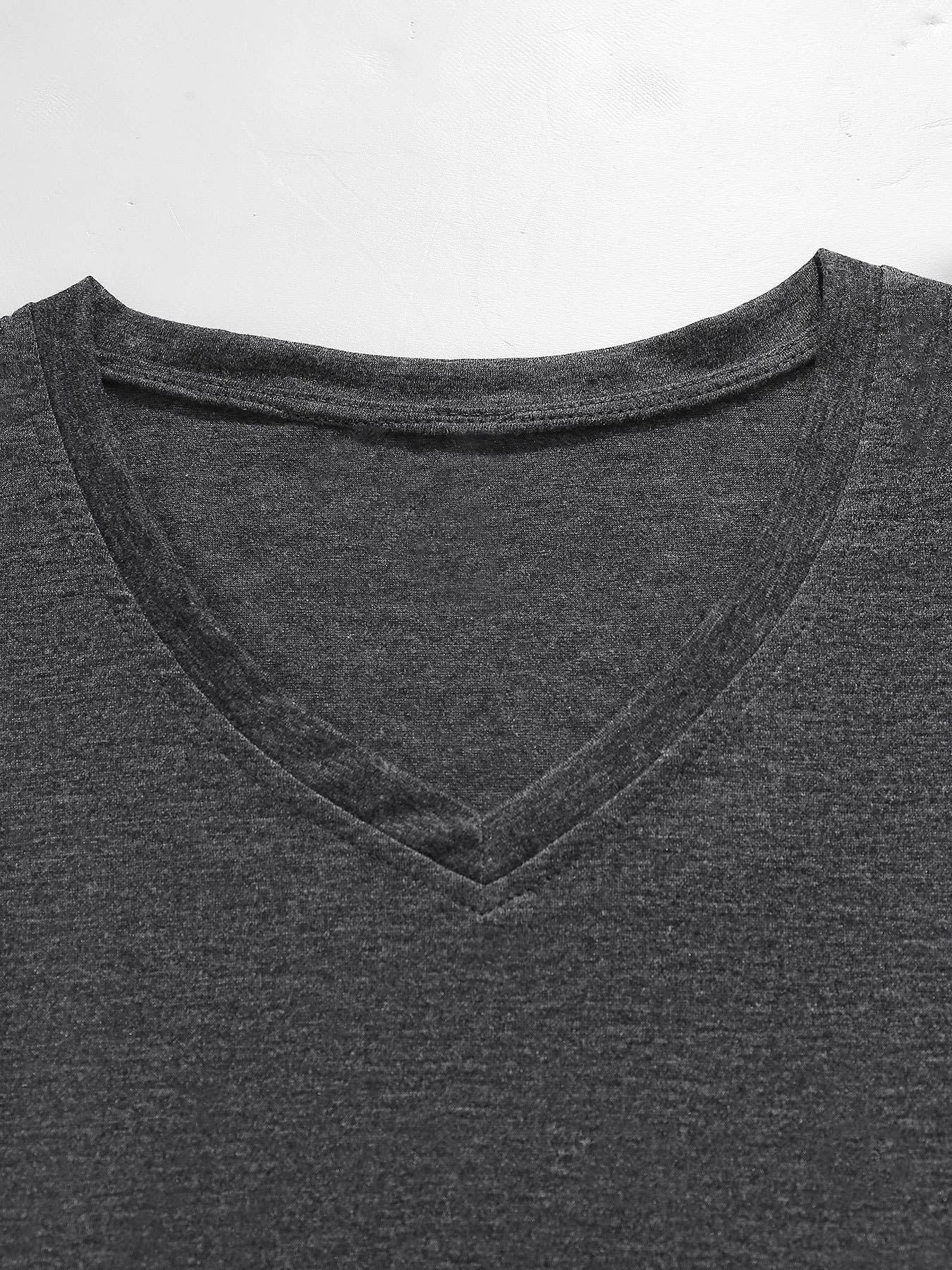 Solid V-Neck Mother'S Day Blouse