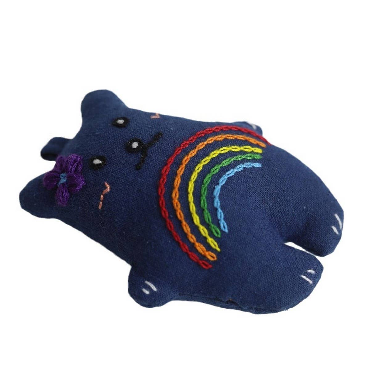 HAND EMBROIDERED RAINBOW BEAR PLUSH CHARM_CWMM6009