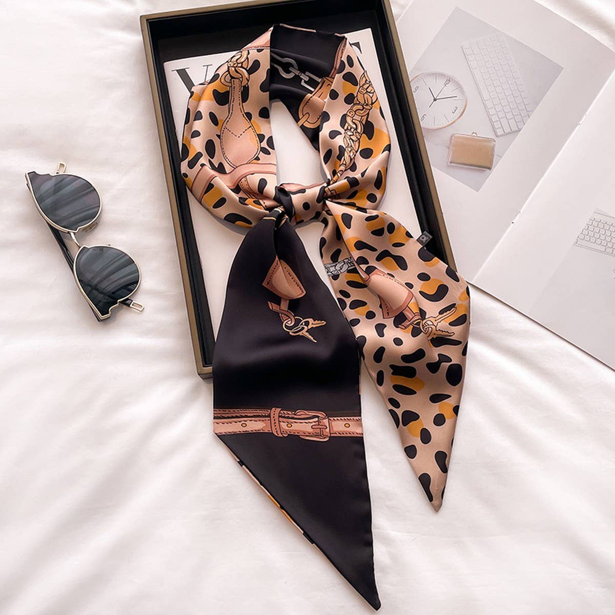 Women¡¯S Long Silk Scarf ? Stylish Neck Accessory_Cwasc03144