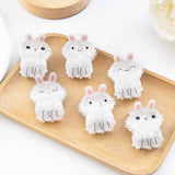 Cwaha1434_White Cartoon Rabbit Hair Claw Clip