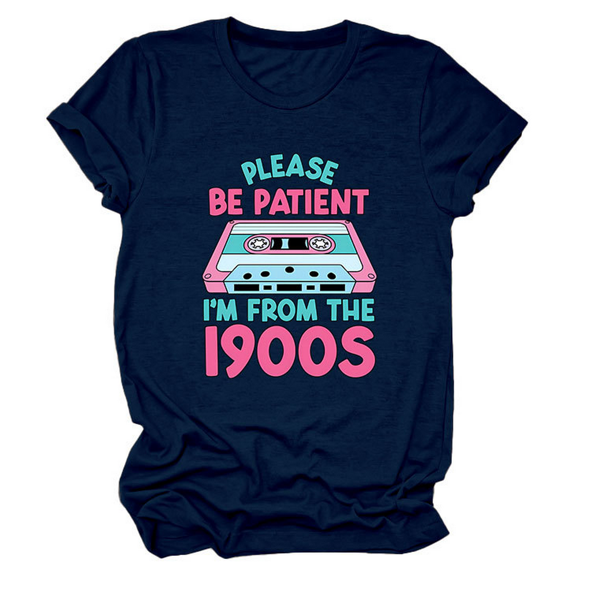 Women Teeplease Be Patient Letter Print_Cwtts1501