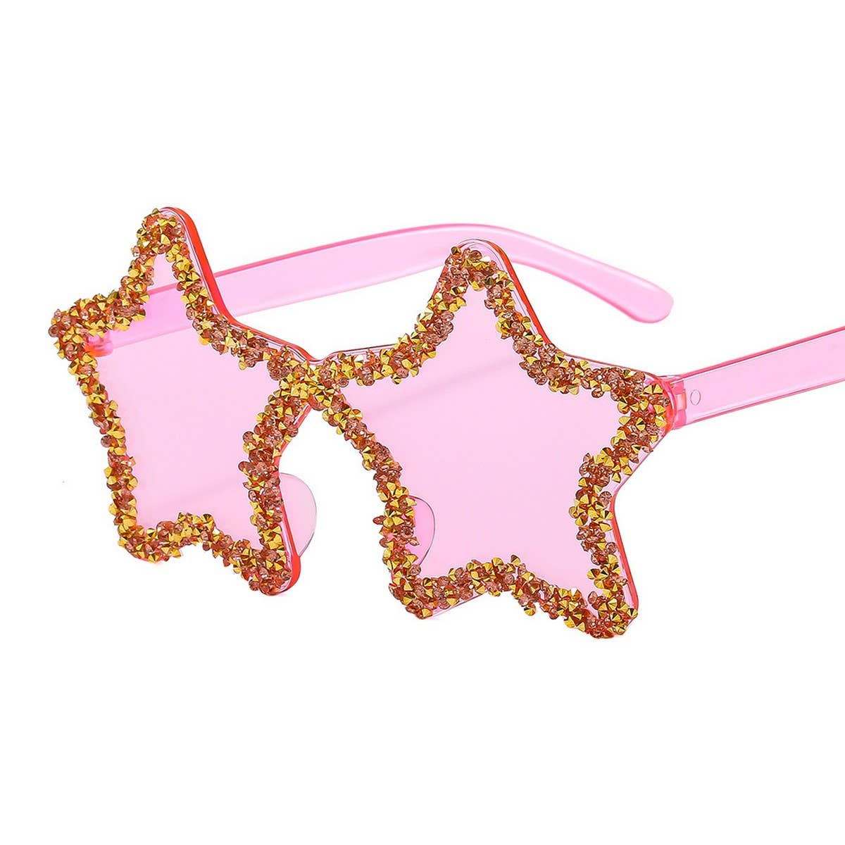 FRAMELESS HAND PAINTED DIAMOND STAR SUNGLASSES_FRAMELESS HAN