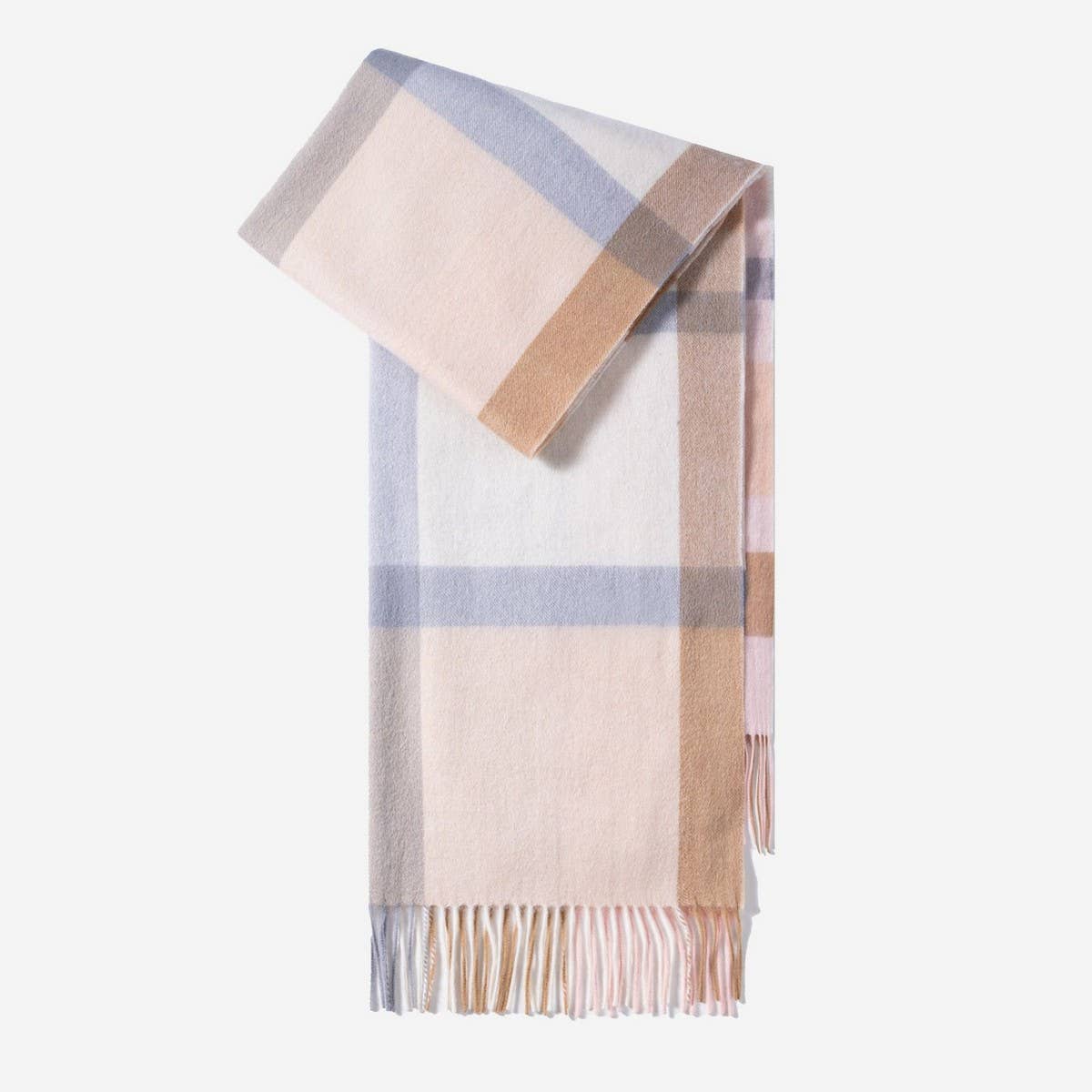 100% WOOL PLAID SCARF LONG WARM WINTER WRAP_CWASC1095