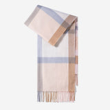 100% WOOL PLAID SCARF LONG WARM WINTER WRAP_CWASC1095