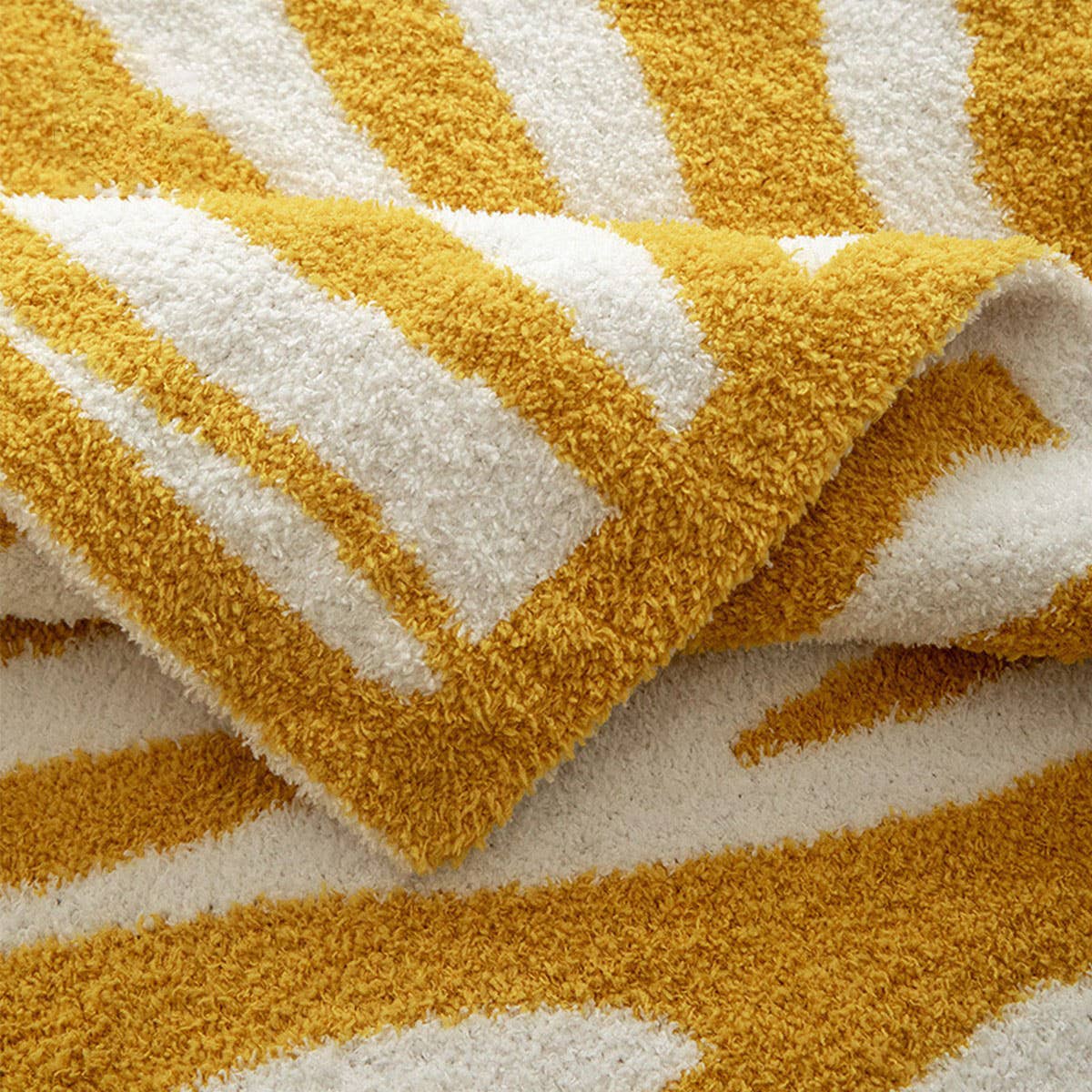 IRREGULAR ZEBRA PATTERN KNITTED WOOL THROW BLANKET_CWMM2383