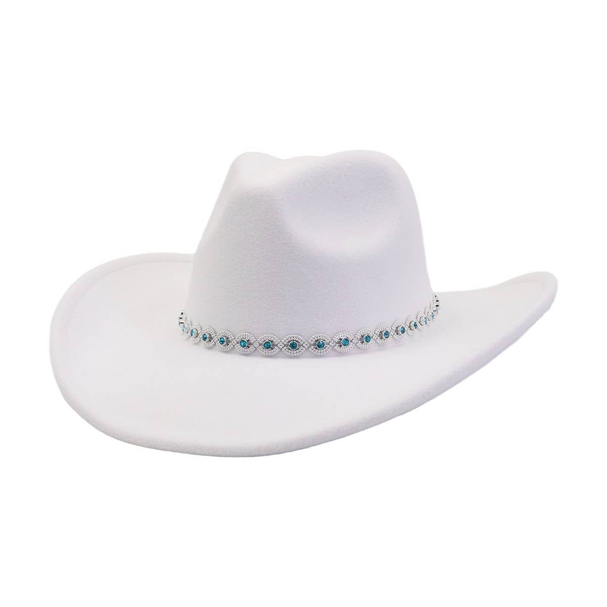 Unisex Wide Brim Western Cowboy Fedora Hat_Cwah04478