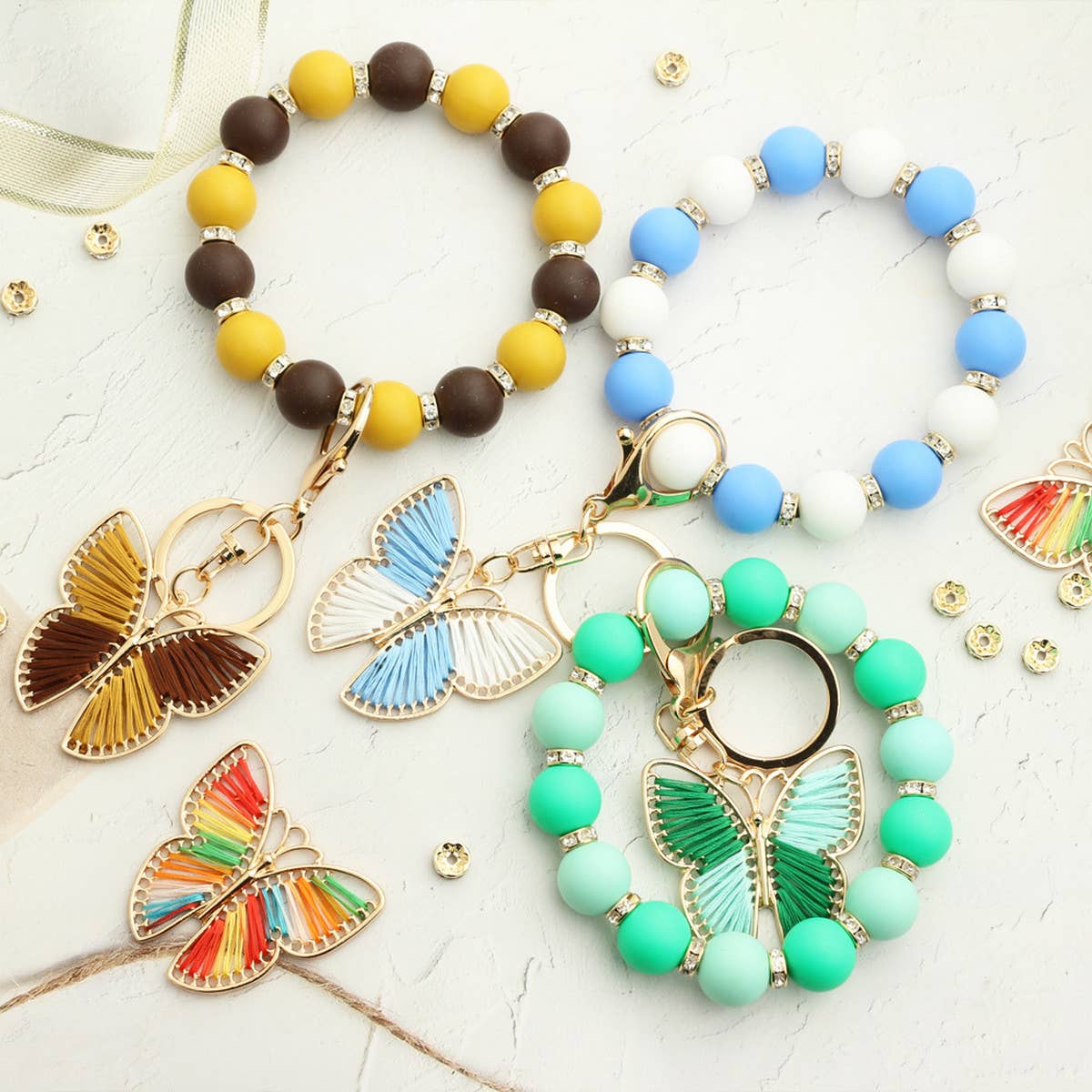 FASHION BRACELET BUTTERFLY PENDANT KEYCHAIN_CWMM1306
