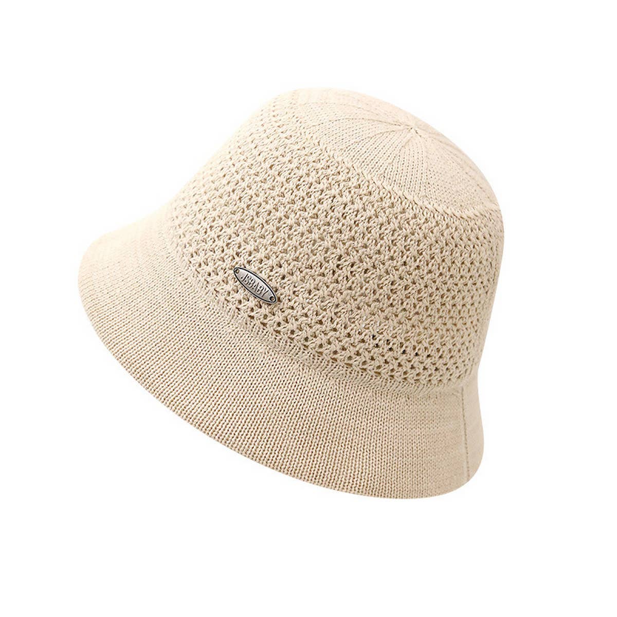 HOLLOW BREATHABLE CASUAL KNITTED BUCKET HAT_CWAB2842