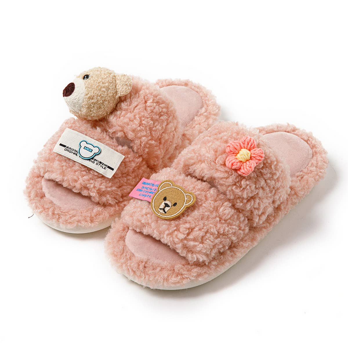 HOME DOUBLE BAR CARTOON OPEN COTTON SLIPPERS_CWSHS0829