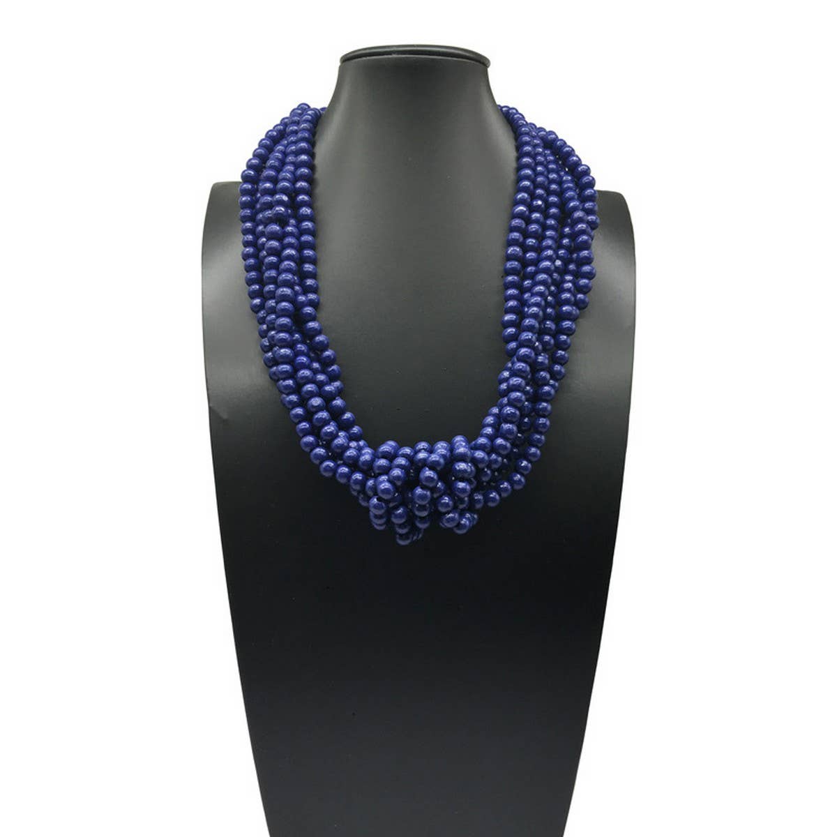 BOHEMIAN MULTI LAYER WOODEN BEAD KNOT NECKLACE_CWMM4735