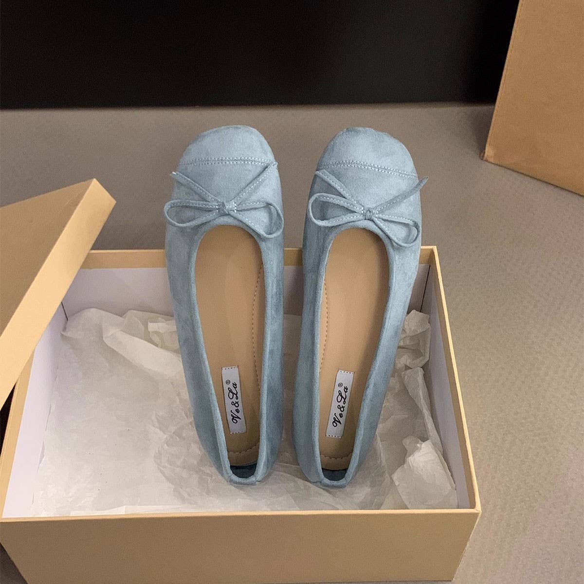 SILVER TWEED FLATS FOR WOMEN ELEGANT SPRING SHOES_CWSHF0115