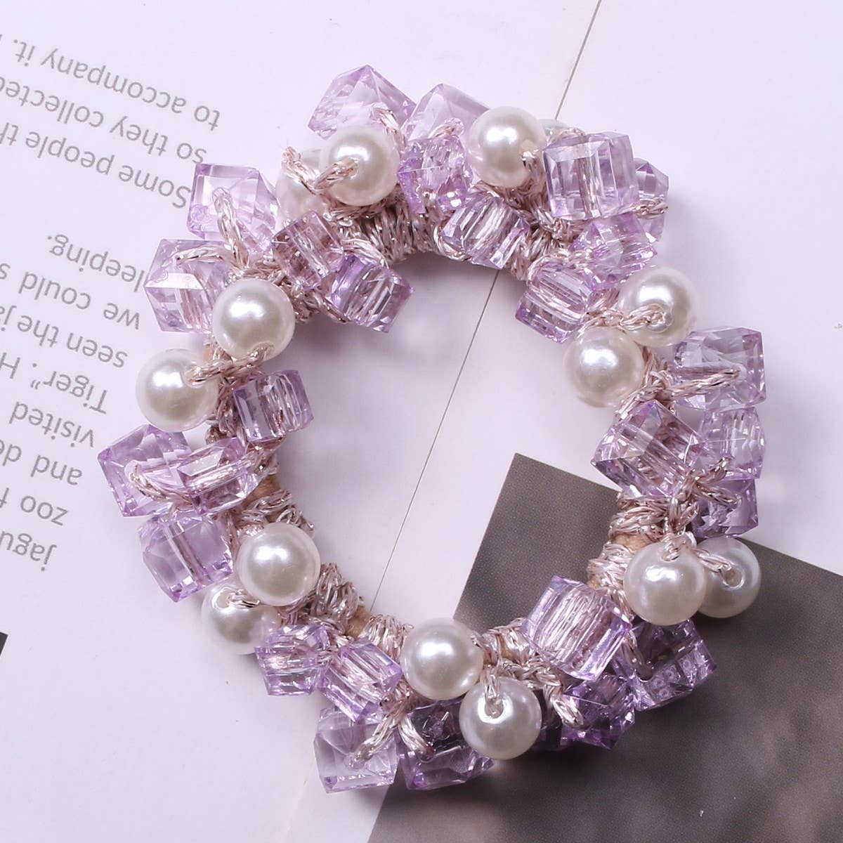 ELEGANT PEARL CRYSTAL HAIR TIE NEW SIMPLE STYLE_CWAHA6780
