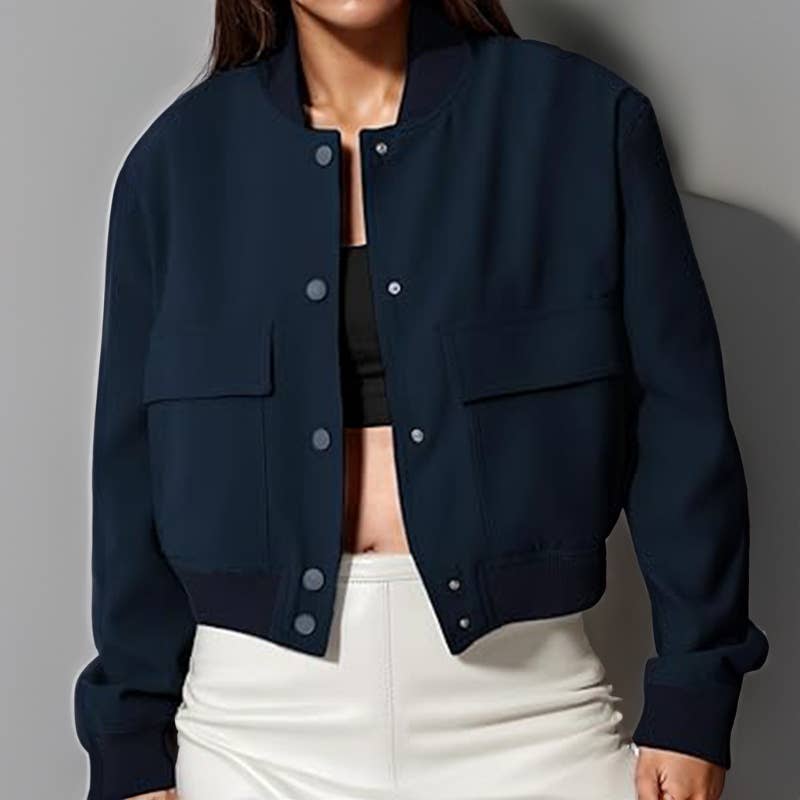 Unisex Stand-Up Collar And Large Pocket Jacket