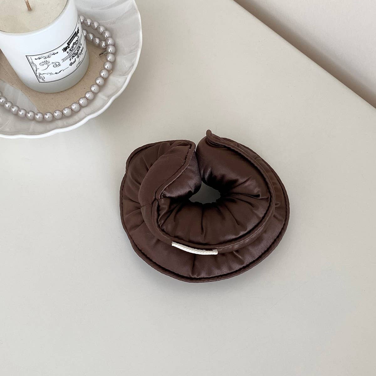 Soft Padded Pillow Scrunchie Elastic Hair Tie_Cwaha07987