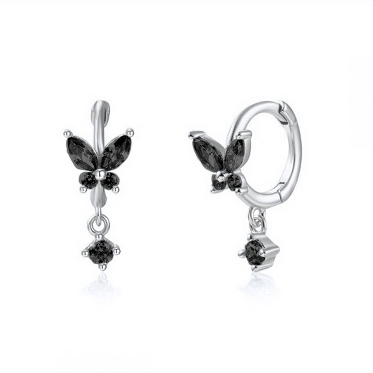 MULTICOLOR BUTTERFLY SIMPLE TEMPERAMENT EARRINGS_CWAJE1721