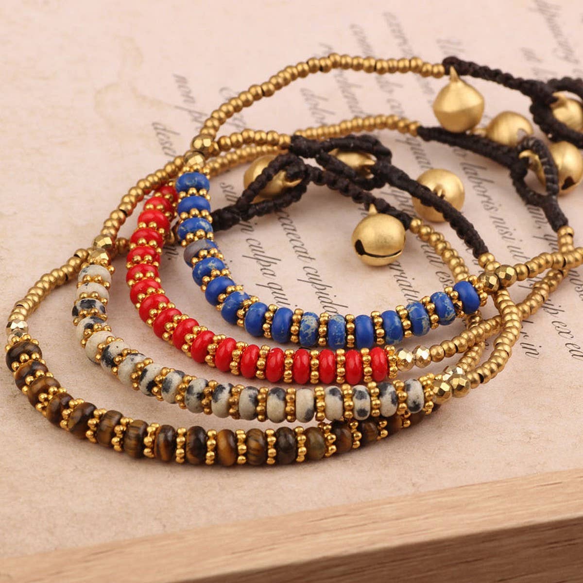 HANDMADE VINTAGE SIMPLE BEADED BRAIDED BRACELET_CWAJE3966