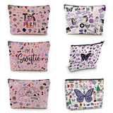 PINK LETTER DOUBLE SIDED PRINTED COSMETIC BAG_CWAB2247