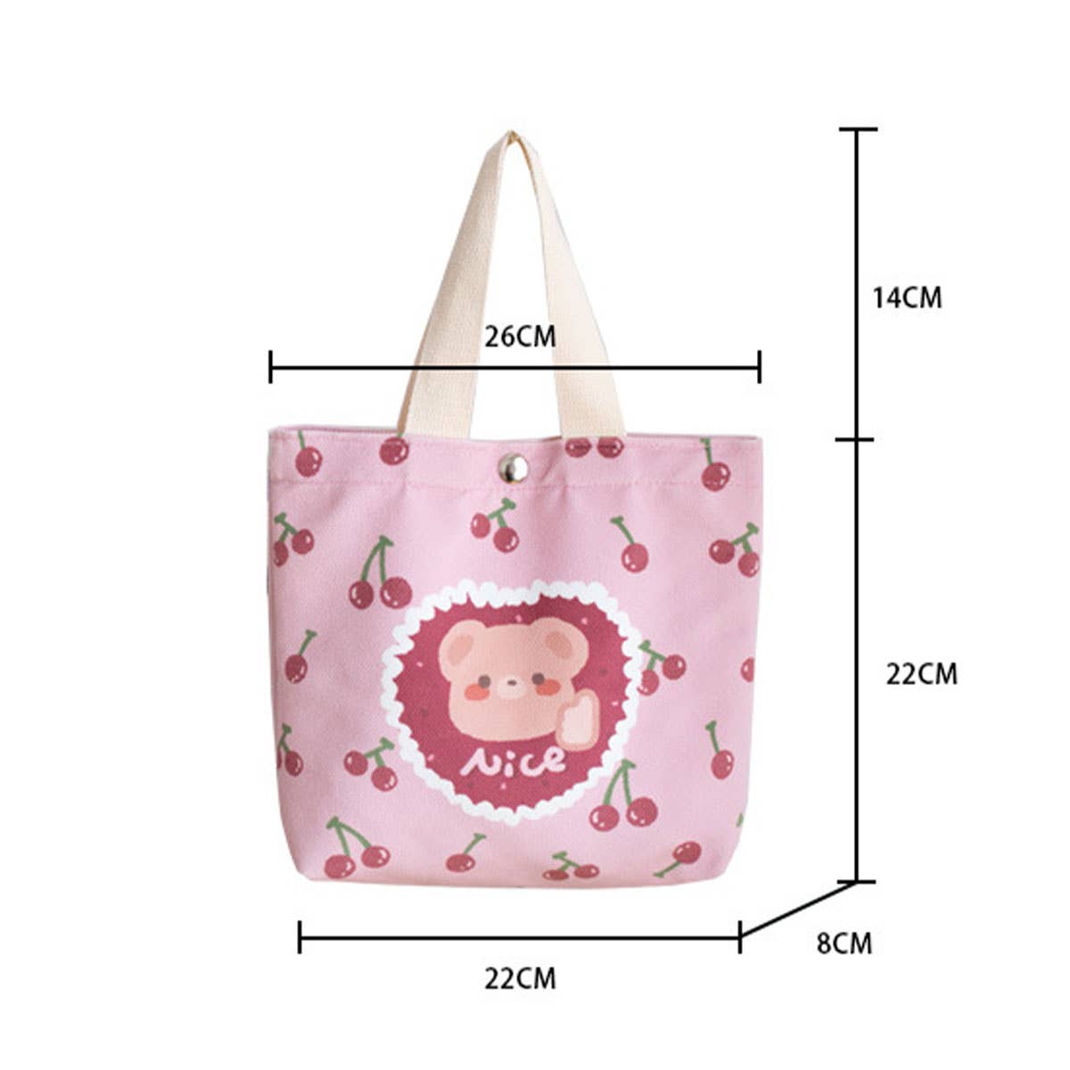 CANVAS HANDHELD LUNCH BAG FOR WOMEN DAILY USE_CWAB5666