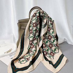 90CM SUNFLOWER FAUX WOOL VELVET SCARF WRAP_CWASC0891