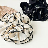 Large Floral Chiffon Scrunchie Ponytail Holder_Cwaha07523
