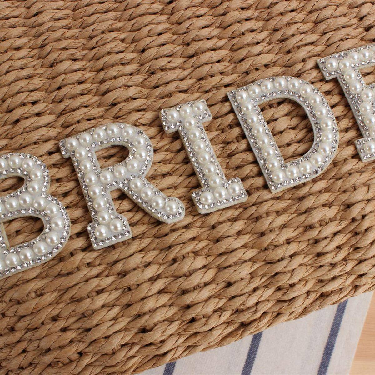 FOREST STYLE LITERARY LETTER PORTABLE STRAW BAG_CWAB2113