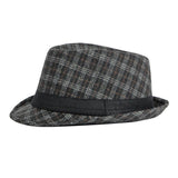 NEW AUTUMN AND WINTER LITERARY PLAID JAZZ HAT_CWAH1919
