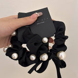 Pearl Decoration Scrunchies Elastic Hair Ties_Cwaha07283
