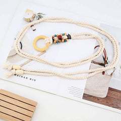Cwabe0567_Bohemian Tassel Wood Button Belt