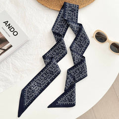 Paisley Long Ribbon Scarf Neck Tie Wrap_Cwasc02968