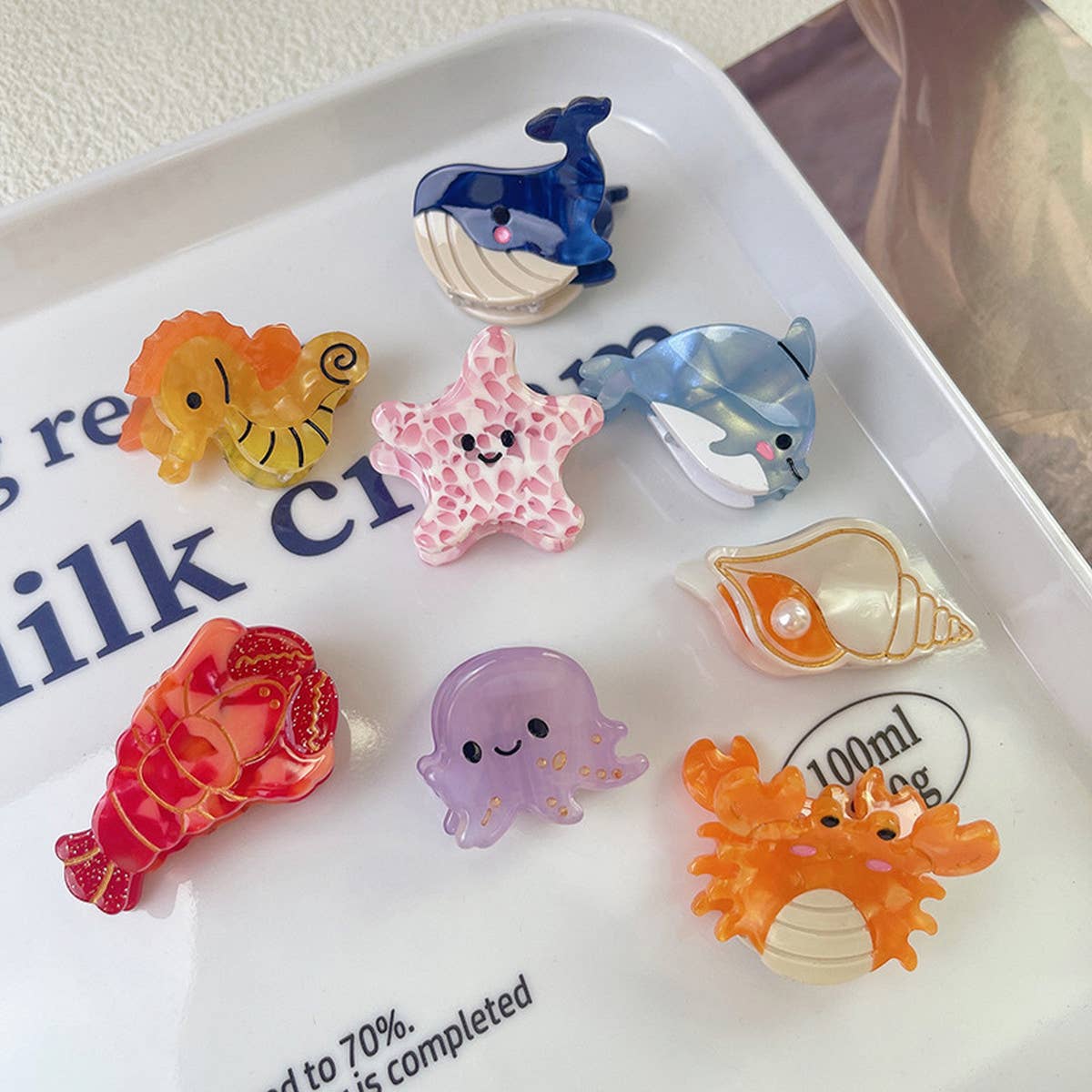 MINI OCEAN ANIMAL HAIR CLAW CUTE ACETATE CLIP_CWAHA1325