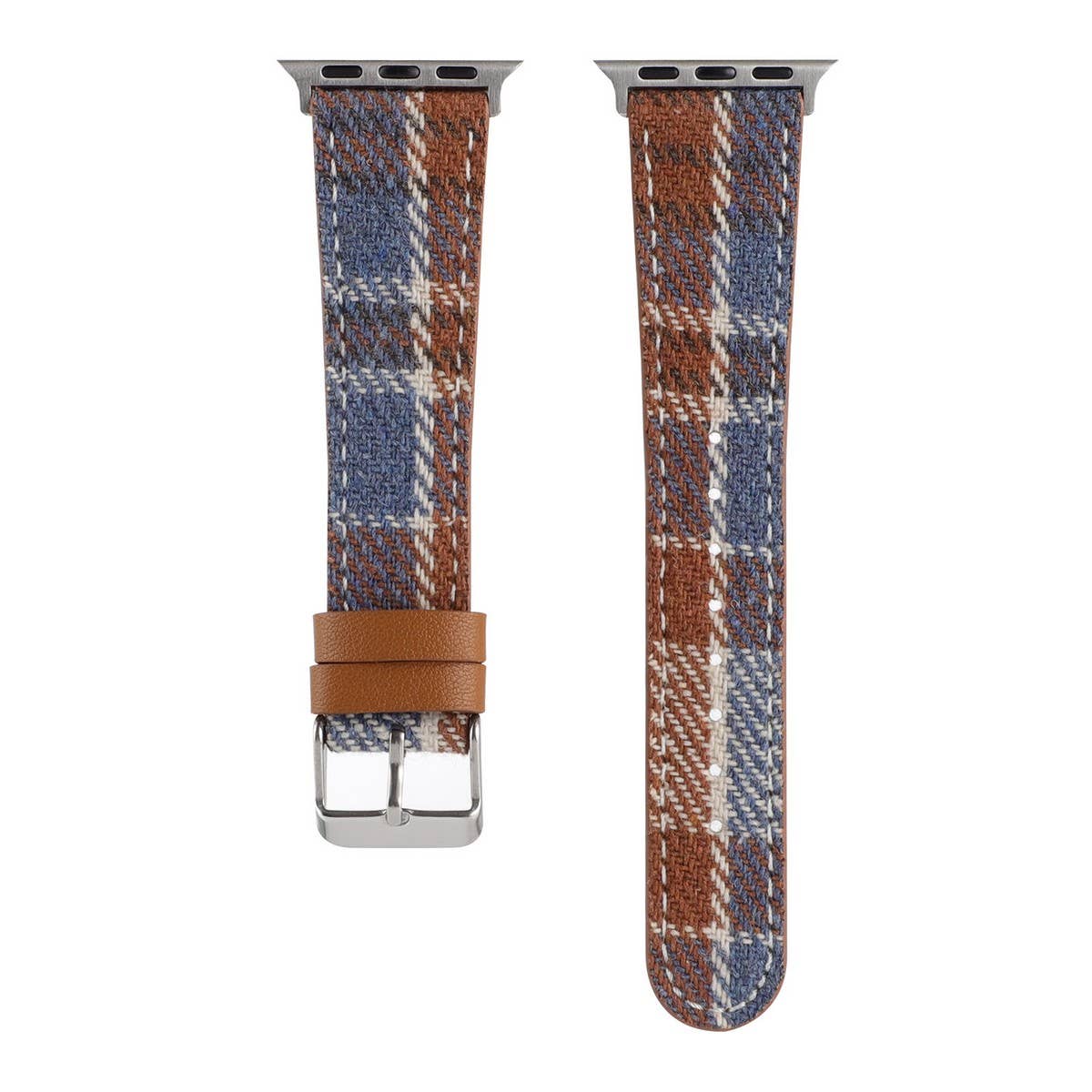 IWATCH8 1 PLUSH CHECKERED LEATHER STRAP_CWWW0049