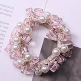 ELEGANT PEARL CRYSTAL HAIR TIE NEW SIMPLE STYLE_CWAHA6780