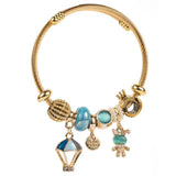 RHINESTONE BALLOON BUNNY ALLOY BRACELET_CWMM8614