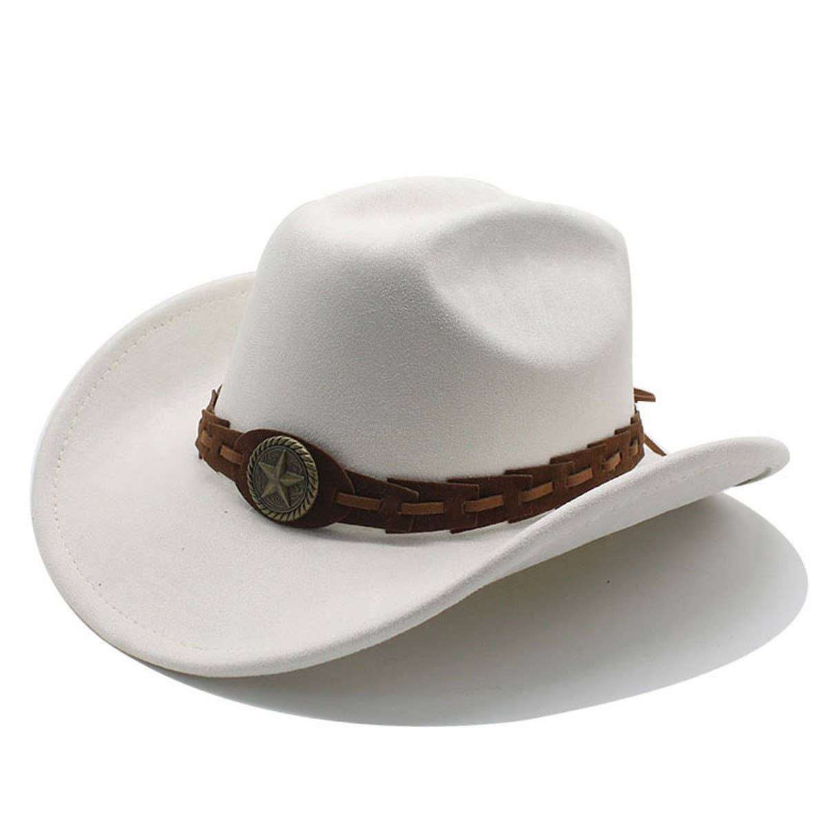 FAUX SUEDE FELT COWBOY HAT MENS CLASSIC FEDORA_CWAH2510