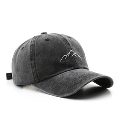 Vintage Washed Distressed Mountain Embroidery Cap_Cwah1275