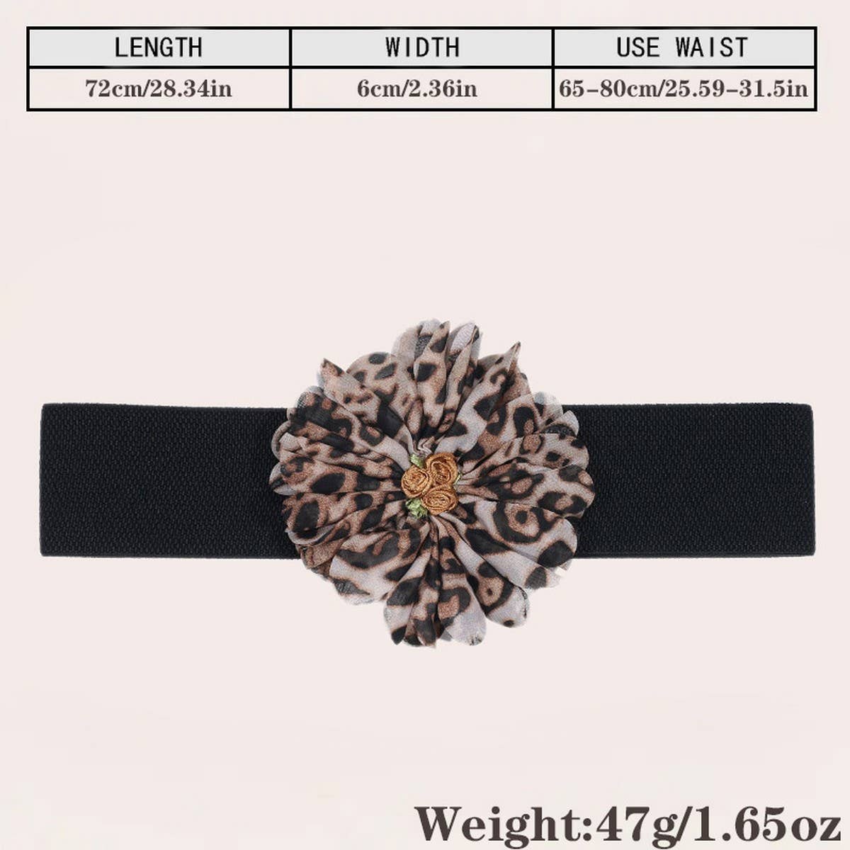 ELASTIC WIDE FLORAL WAIST BELT FOR DRESSES_CWMM6426