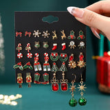 SHINY SNOWFLAKE CHRISTMAS NEW STYLE EARRINGS SET_CWMM2621