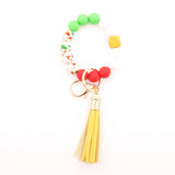 CHRISTMAS BEAD BRACELET CARD HOLDER KEYCHAIN_CWMM1331