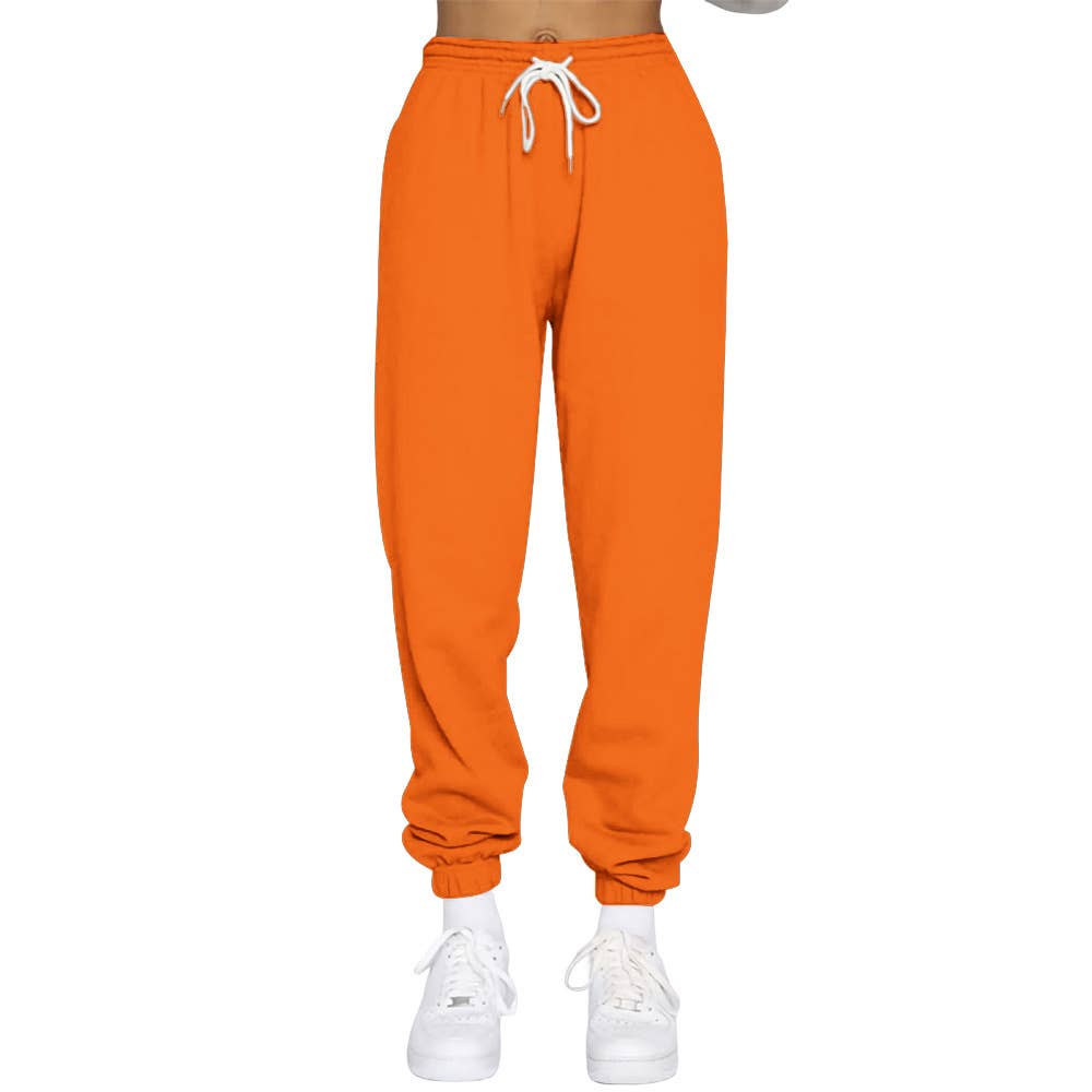 Solid-Color Zipper Sweatshirt And Sweatpants Set