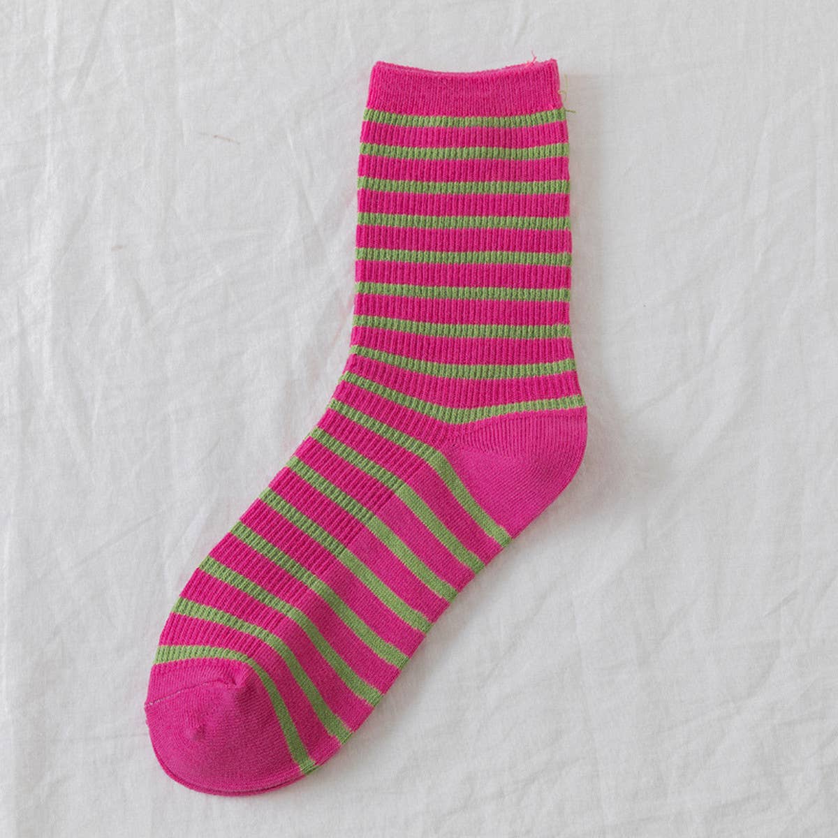 Women New Striped Cute Breathable Pile Socks_Cwms0470