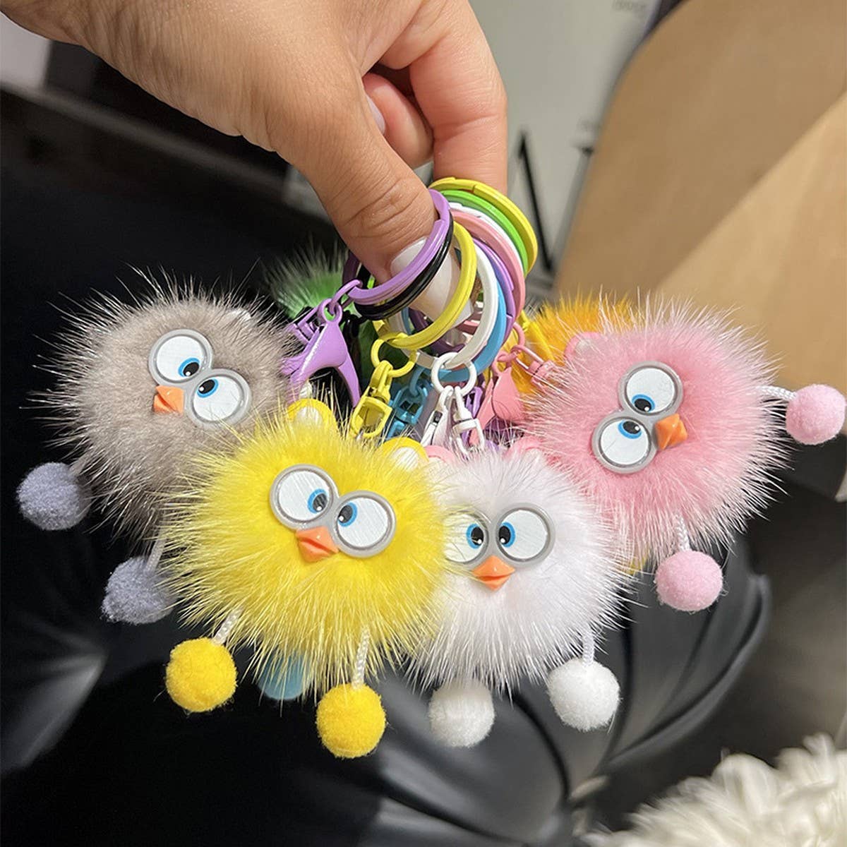 CUTE LITTLE YELLOW DUCK CAR KEYCHAIN BAG PENDANT_CWMM2550