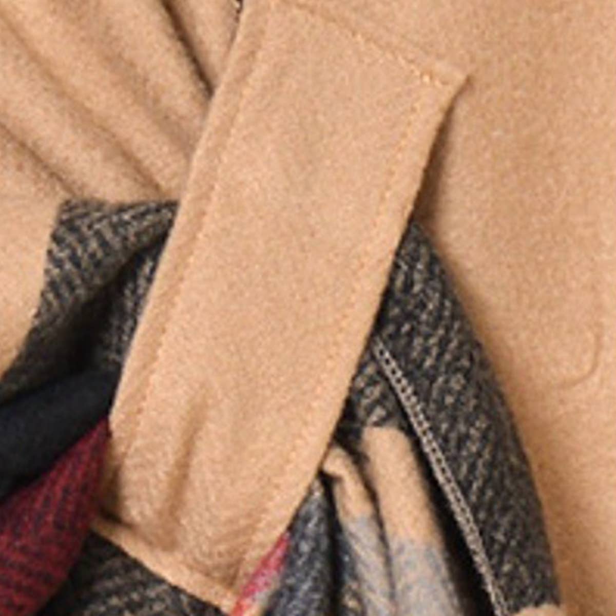 COLORFUL TASSEL STRIPED TIE SHAWL_CWASC0943