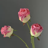 Vintage Burnt Edge Rose Faux Flower Bouquet_Cwmm6584