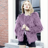 PLUS SIZE FAUX FUR COAT FOR WOMEN WINTER_CWMM9054