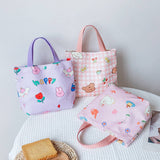 CUTE PRINTED LUNCH TOTE BAG FOR GIRLS SMALL_CWAB5662